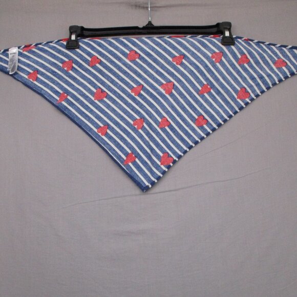 Old Navy Triangle Scarf Hearts Blue & Red Unisex Size | L/XL - Picture 9 of 10